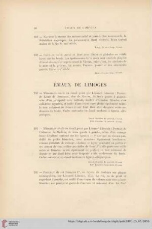 Émaux de Limoges (Nr. 203 - 224)