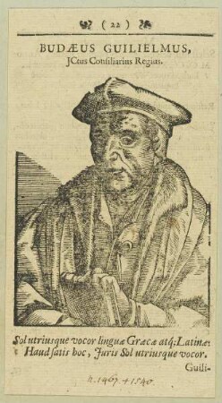 Bildnis des Budaeus Guilielmus