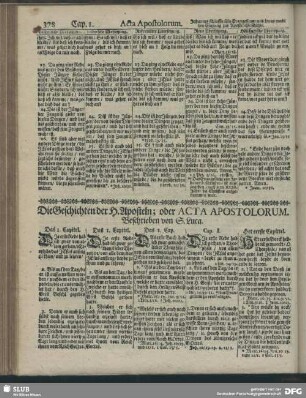 Die Geschichten der H. Aposteln; oder Acta Apostolorum. Beschrieben von S. Luca
