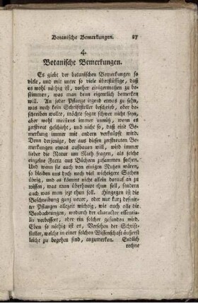 4. Botanische Bemerkungen.