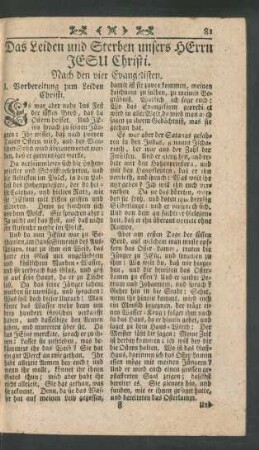 Das Leiden und Sterben unsers Herrn Jesu Christi