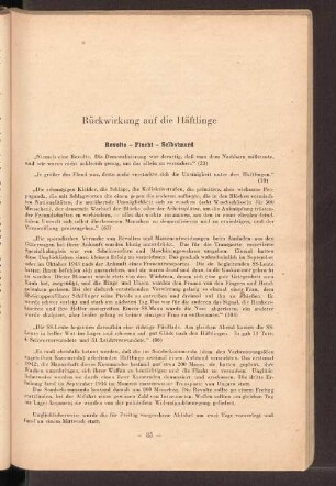 Rückwirkung auf die Häftlinge