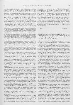 674-675 [Rezension] Wizisla, Claus-Jürgen, Schwierigkeiten mit der Ehe?
