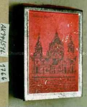 Automaten-Blechdose für "Erfrischende Pfefferminz-Pastillen" (Abbildung Berliner Dom)