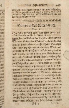 Daniel in der Löwengrube. Dan. 6.