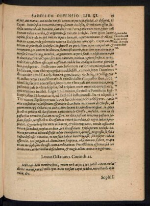 Locus Octavus [i.e. Septimus] I. Corinth. 12.