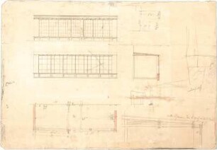 Reiffenstuel, Michael; Gewächshaus - Grundriss, Teilansichten, Schnitte