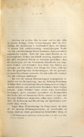Das Problem der Apokalypse : nach seinem gegenwärtigen Stande