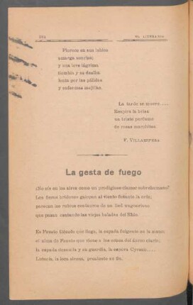 La gesta de fuego
