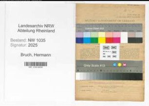 Entnazifizierung Hermann Bruch , geb. 12.06.1888 (Bergassessor)
