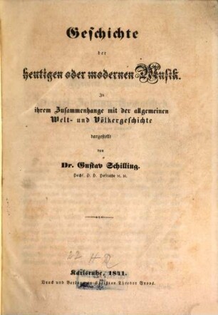 Geschichte der heutigen oder modernen Musik