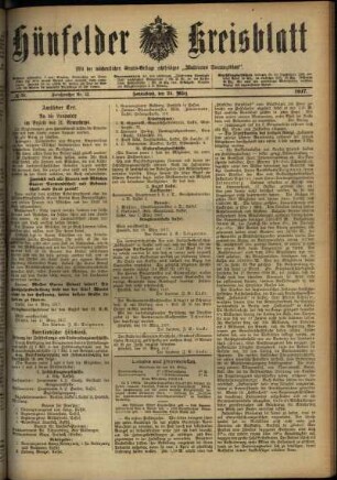 Ausgabe vom Samstag, den 24. März 1917.