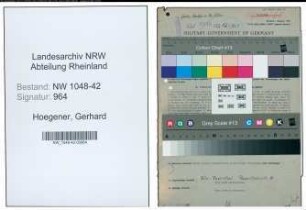 Entnazifizierung Gerhard Hoegener , geb. 29.07.1906 (Versandleiter)