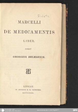 De medicamentis liber