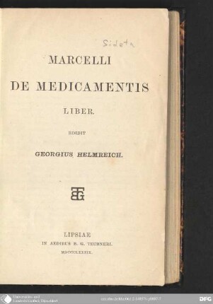 De medicamentis liber
