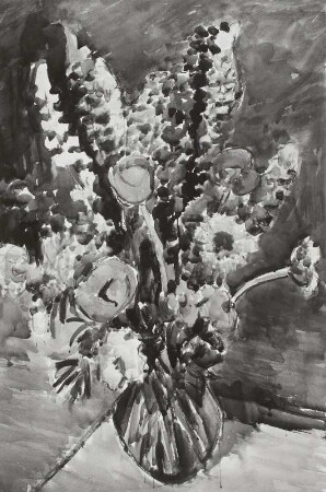 Blumenstrauß mit Lupinen und Mohn