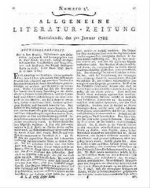 Archiv der praktischen Arzneykunst für Ärzte, Wundärzte und Apotheker. - Leipzig : Weygand. Bd. 3. - 1787