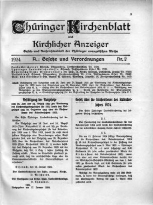 Nr. 2 : 17. Januar 1924