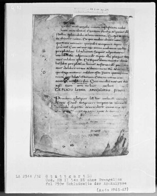 Bibliorum pars finalis, Pauli epistolae, Actus apostolorum, Epistolae canonicae, Apocalypsis —