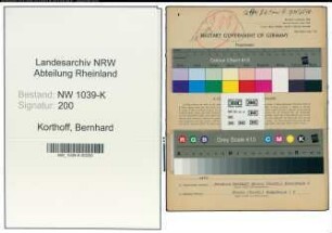 Entnazifizierung Bernhard Korthoff , geb. 08.06.1900 (Bahnbeamter)