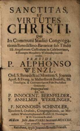 Sanctitas Et Virtutes Christi