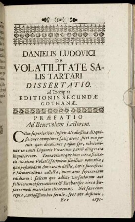 Præfatio Ad Benevolum Lectorem.