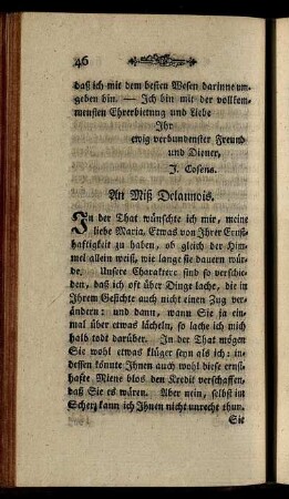 An Miß Delaunois. - An Miß Barker.