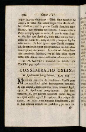 322-325, Consideratio CXLIX