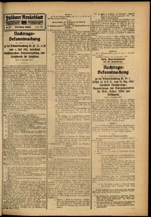 Zweite Ausgabe vom Samstag, den 01. Dezember 1917.