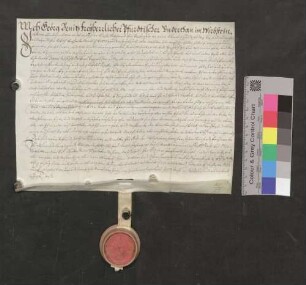 Georg Banitz, freiherrlich pfirtischer Untertan im Wirbstein, leiht von der Kirche St. Johannes zu Breitnau 40 Gulden.