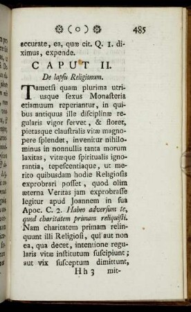Caput II. De lapsu Religionum.