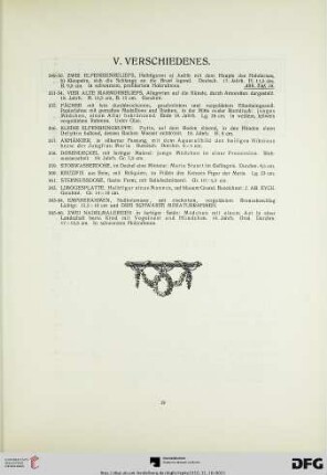 V. Verschiedenes (Nr. 349-356)