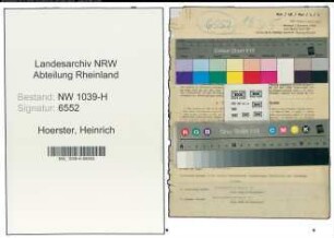 Entnazifizierung Heinrich Hoerster , geb. 21.06.1910 (Jurist)