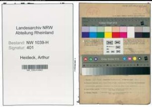 Entnazifizierung Arthur Heideck , geb. 10.02.1917 (Angestellter)