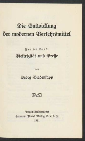 2: Elektrizität und Presse