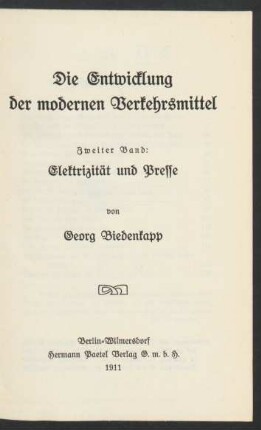 2: Elektrizität und Presse