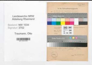 Entnazifizierung Otto Traumann , geb. (Oberstleutnant)