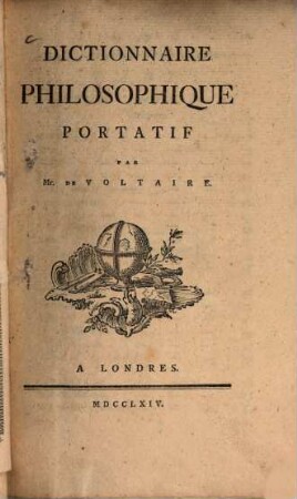 Dictionnaire philosophique portatif