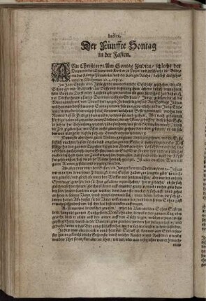 Iudica. Der Fünffte Sontag in der Fasten