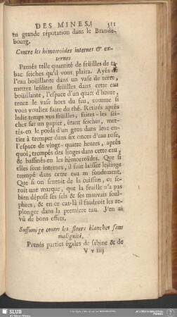 Suffumige contre les fleurs blanches sans malignité