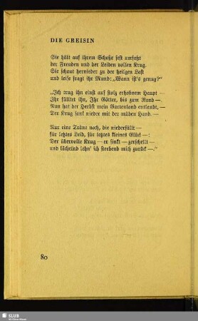 Die Greisin