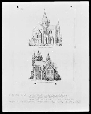 Perspektivische Ansicht der Liebfrauenkirche in Halberstadt