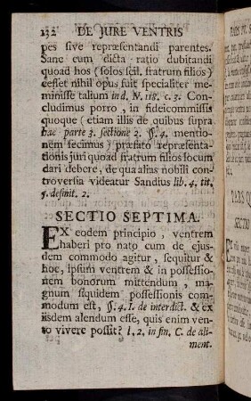 132-133, Sectio Septima