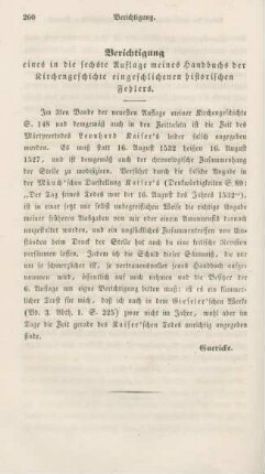 260 Berichtigung