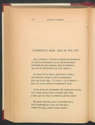 "Caperucita Roja" que se nos fué