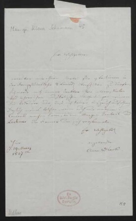 Brief an Siegfried Dehn : 19.03.1837