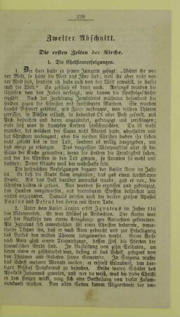 Zweiter Abschnitt. Die ersten Zeiten der Kirche