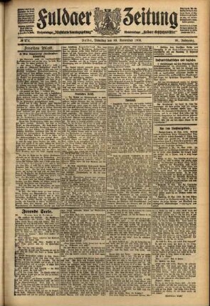 Zweite Ausgabe vom Dienstag, den 30. November 1909.