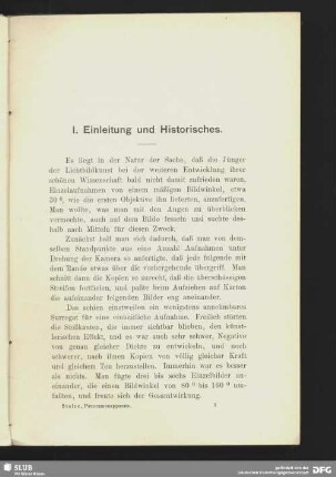 I. Einleitung und Historisches