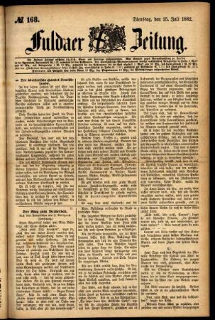 Ausgabe vom Dienstag, den 25. Juli 1882.